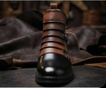 Bottines Élégantes en Cuir avec Boucle Ajustable